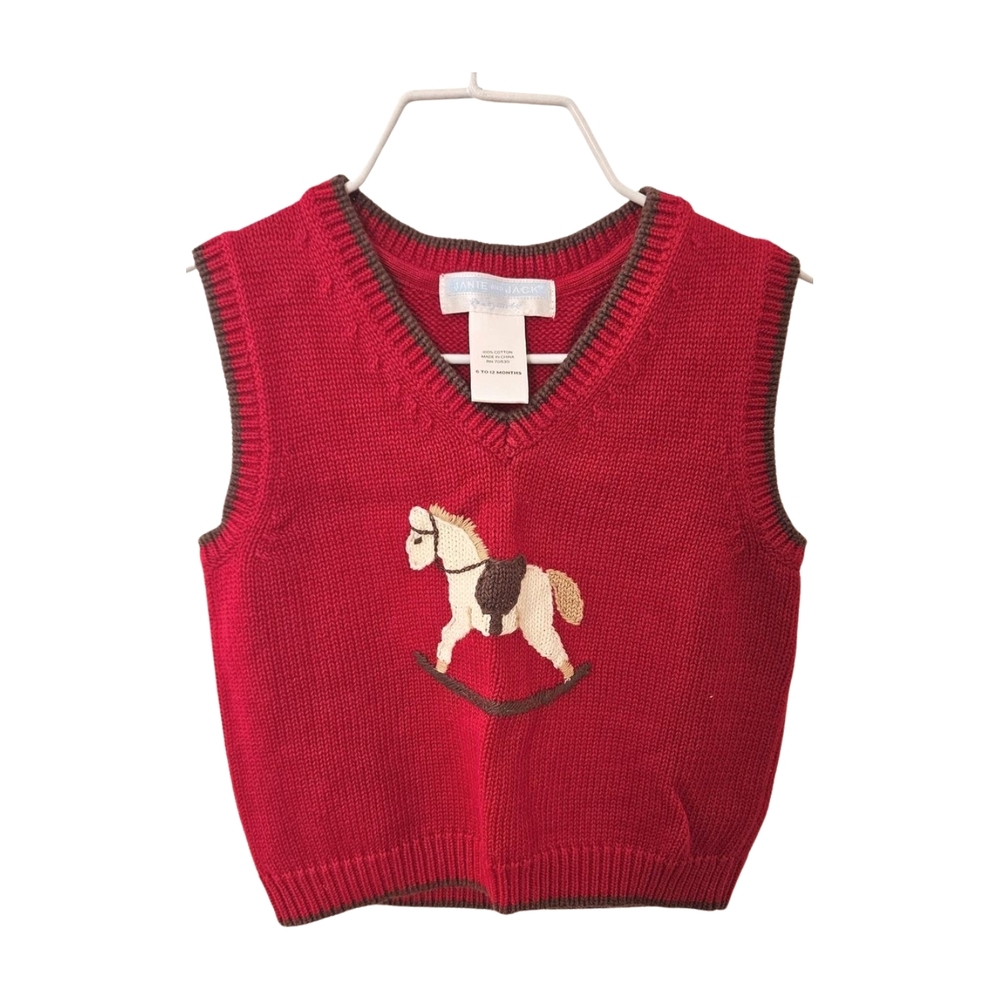 Janie and Jack Baby Sweater Vest – Size 6–12 Months